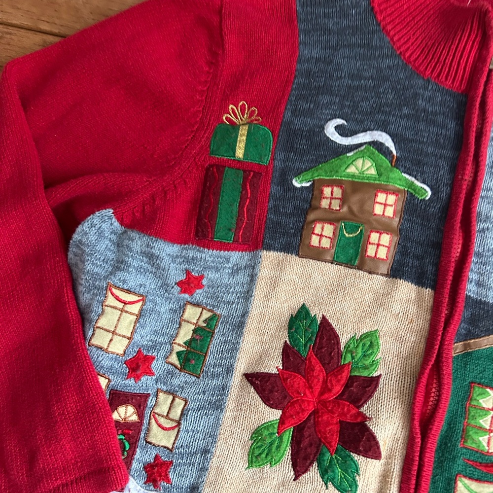 Vintage Christmas patchwork sweater - Picture 5 of 10